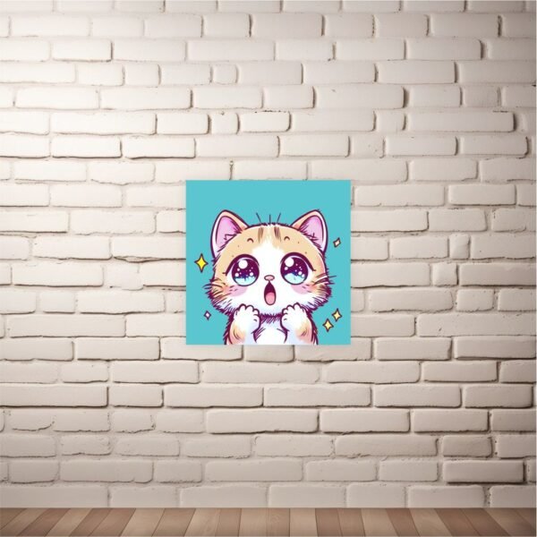 Plaquinha em MDF - Gatinho Kawaii - Imagem 3