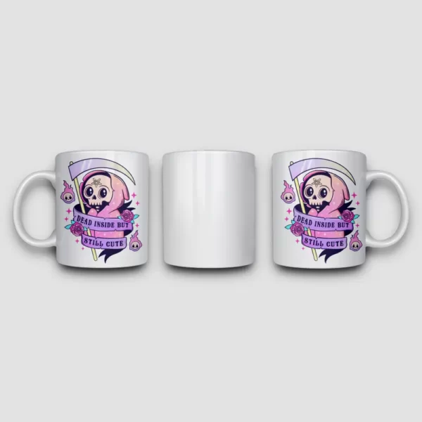 Caneca de Porcelana - Dead Inside But Still Cute - Imagem 2