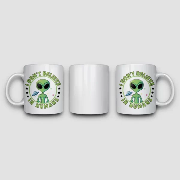 Caneca de Porcelana - I Don’t Believe In Humans - Imagem 2