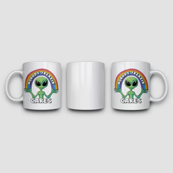 Caneca de Porcelana - Nobody Freakin Cares - Imagem 2