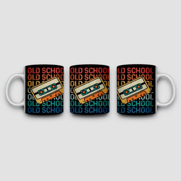 Caneca de Porcelana - Old School - Imagem 2