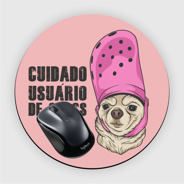 Mouse Pad em Neoprene - Cuidado Usuário de Crocs - Imagem 4