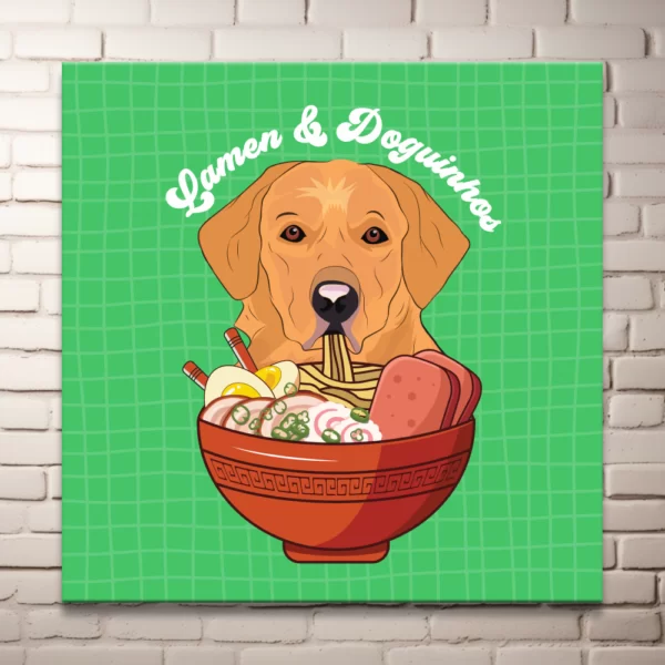 Plaquinha em MDF - Lamen & Doguinhos - Imagem 3