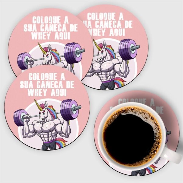 Kit com 4 porta copos –  Coloca a sua caneca de Whey aqui - Imagem 8