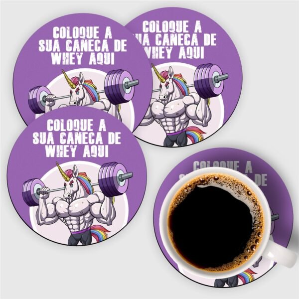Kit com 4 porta copos –  Coloca a sua caneca de Whey aqui - Imagem 6