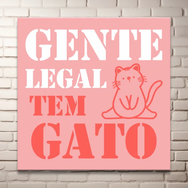 Plaquinha em MDF - Gente legal tem gato - Imagem 4