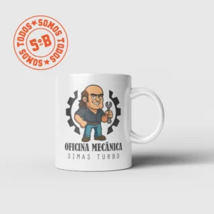 Caneca de Porcelana - Oficina Mecânica Simas Turbo