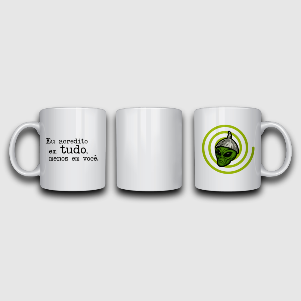 Caneca de Porcelana Capitão Alumínio – Eu Acredito em TUDO, Menos em Você - Imagem 4