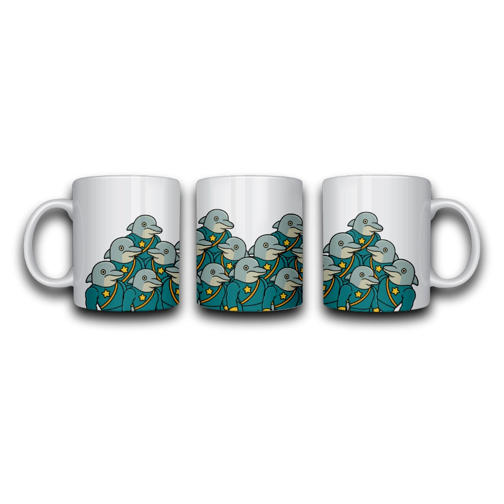 Caneca de Porcelana – Tropa de Delfinoides - Imagem 3