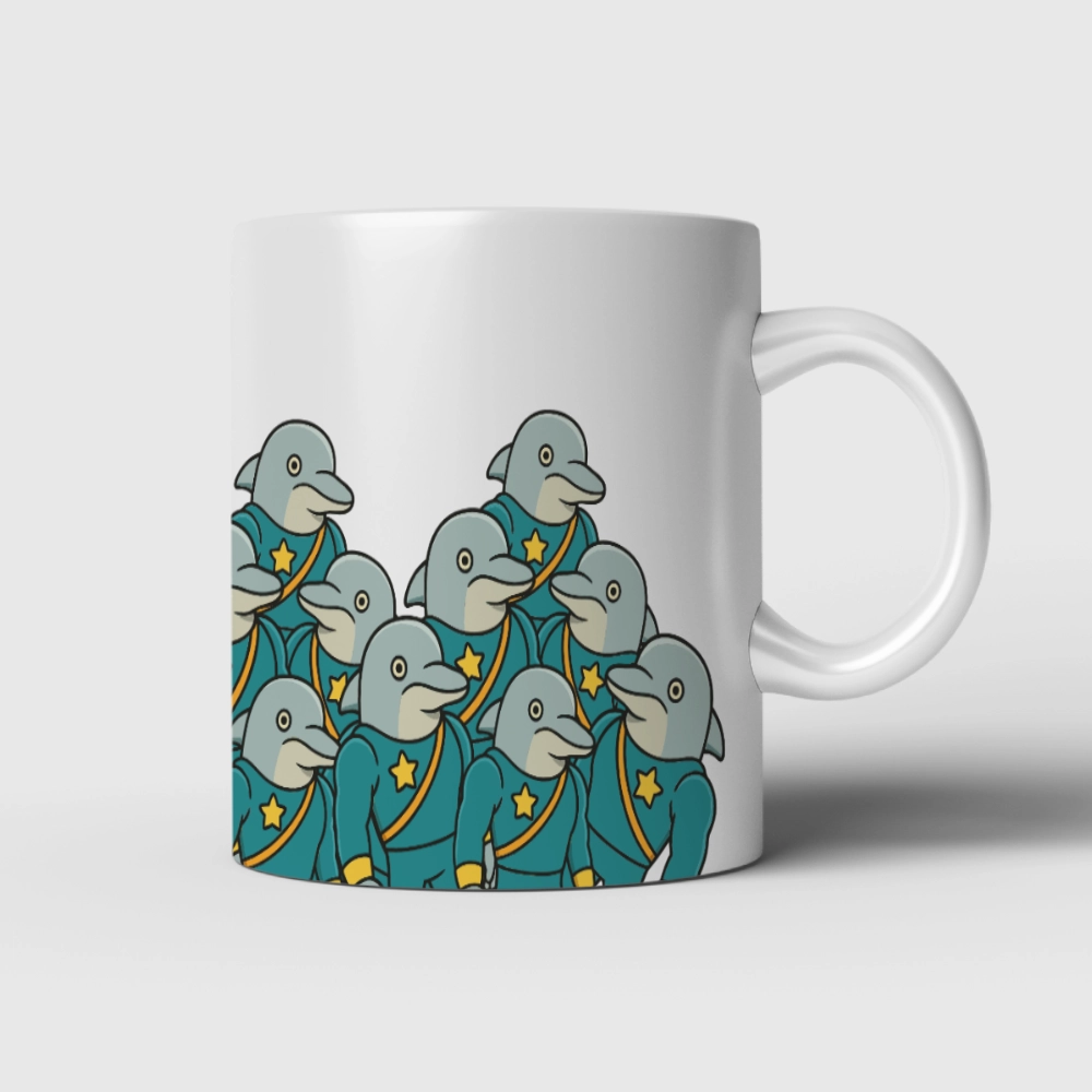 Caneca de Porcelana – Tropa de Delfinoides