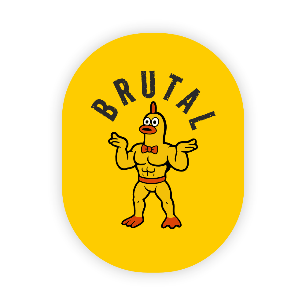 Adesivo Frango Chad – BRUTAL - Imagem 2