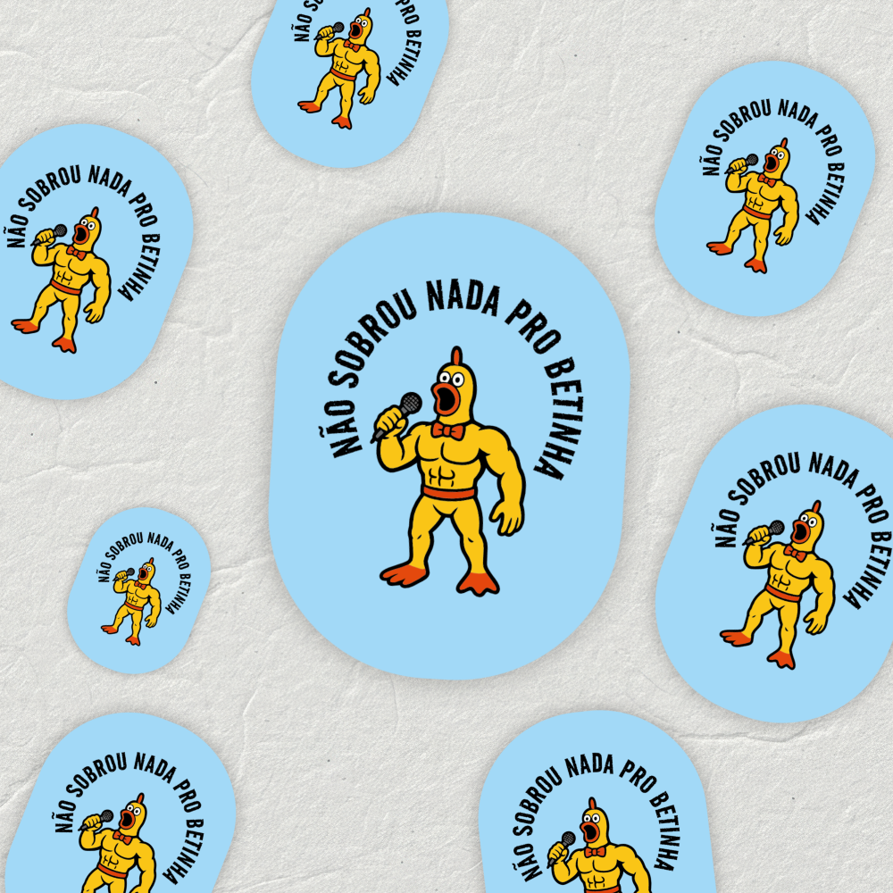 Adesivo Frango Chad – Não Sobrou Nada pro Betinha